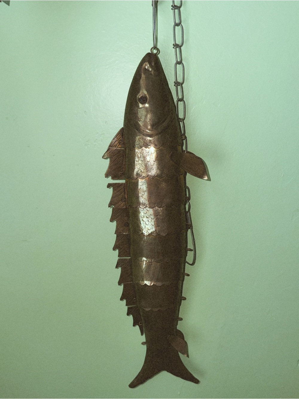Vintage brass articulating fish - Picture 2 of 9